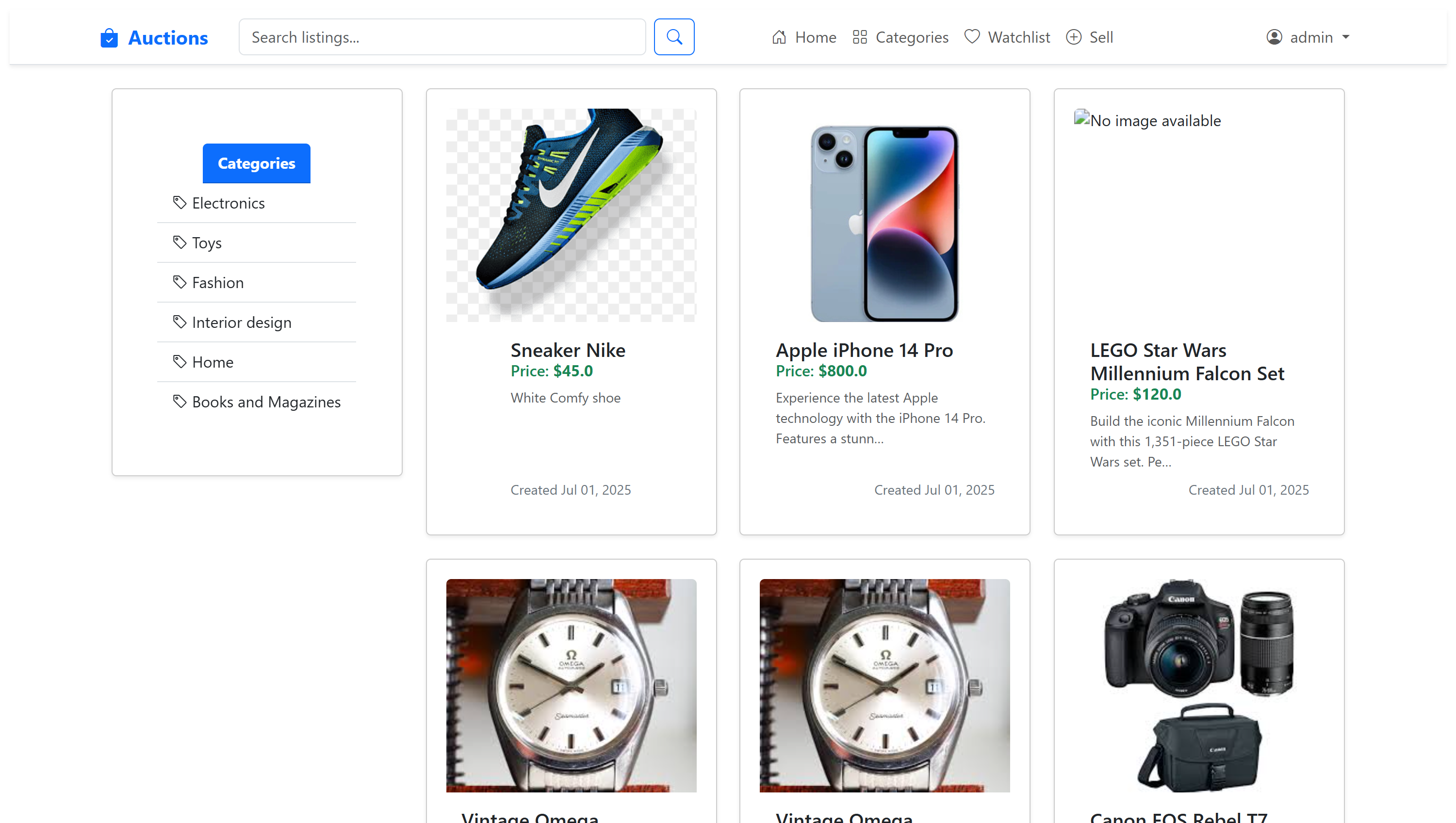 E-commerce (ebay Clone)